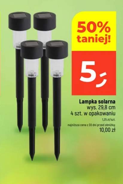 Lampka solarna wys.29,8 cm 4-pak