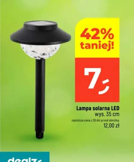 Lampa solarna LED wys.35 cm