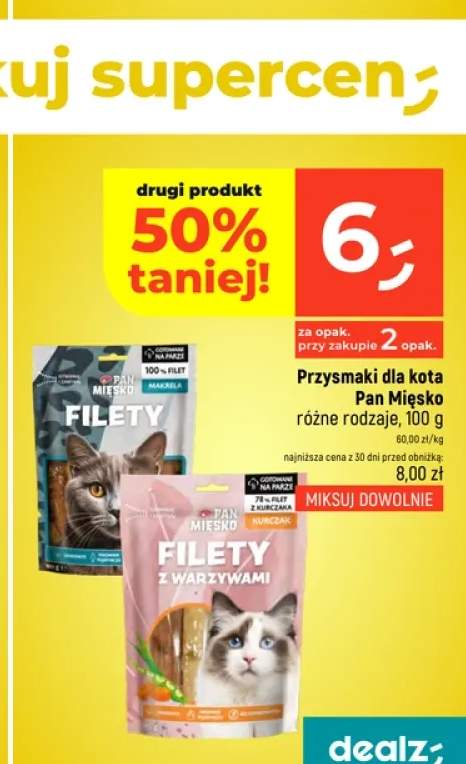 Przysmaki dla kota Pan Mięsko Filety +1 wariant