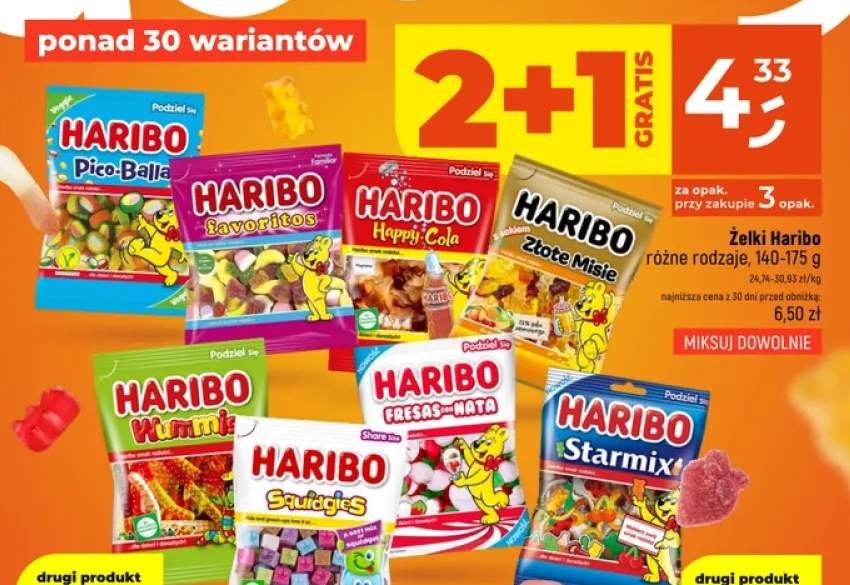 Żelki Haribo Favoritos +7 wariantów