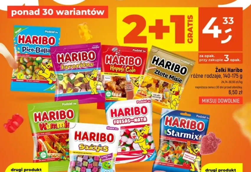Żelki Haribo Favoritos +7 wariantów