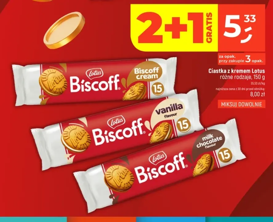 Ciastka z kremem Lotus Biscoff cream +2 warianty