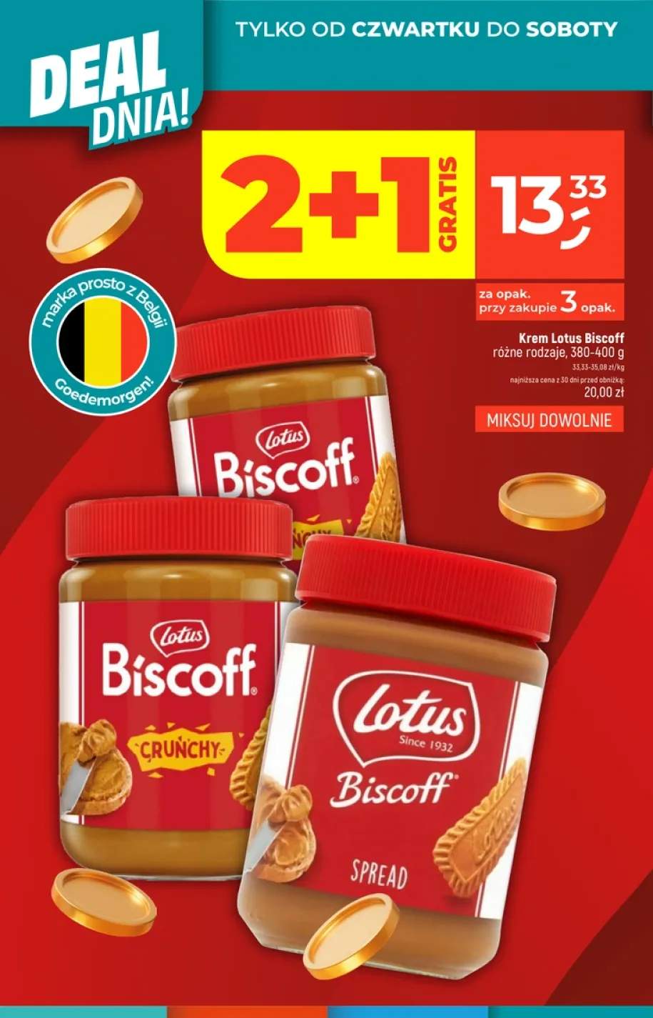Krem Lotus Biscoff Crunchy +1 wariant