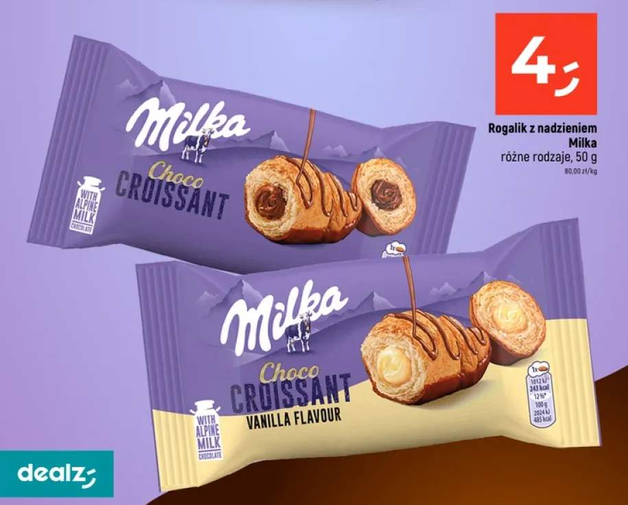 Rogalik z nadzieniem Milka Choco Croissant +1 wariant