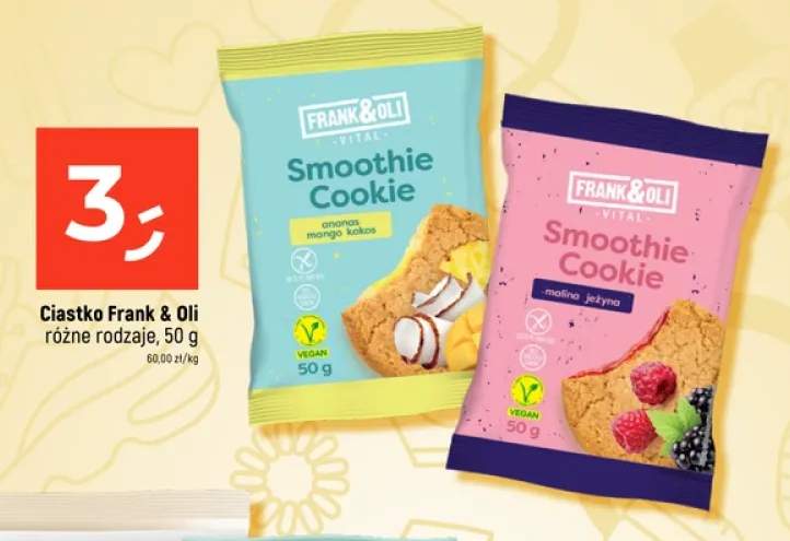 Ciastko Frank & Oli Smoothie Cookie ananas mango kokos +1 wariant