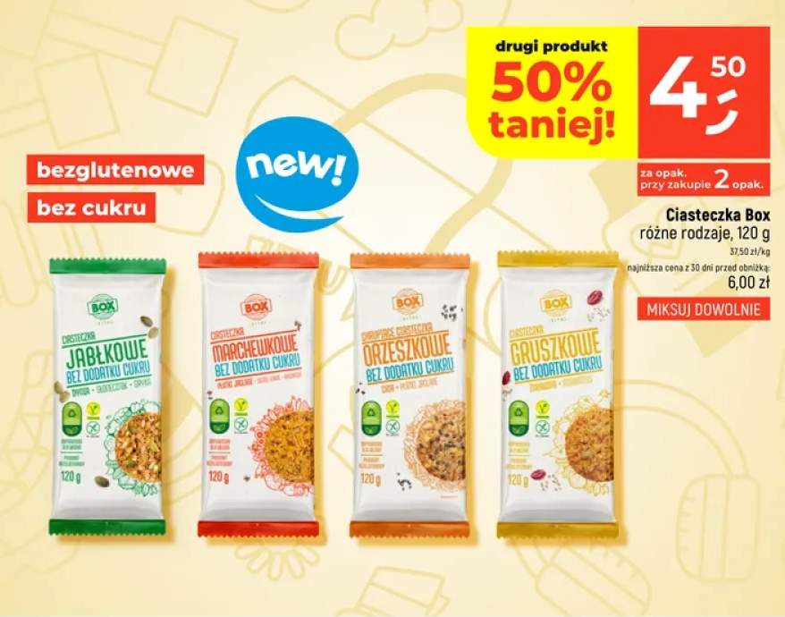 Ciasteczka jabłkowe Box +3 warianty