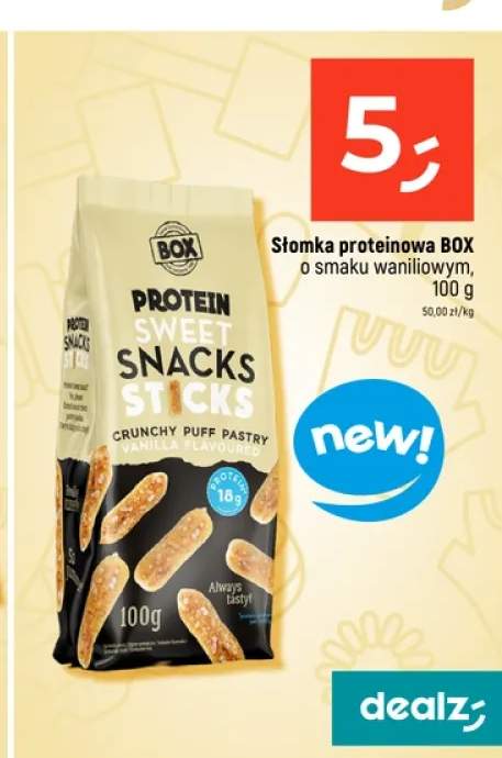 Słomka proteinowa Box o smaku waniliowym
