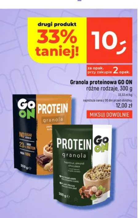 Granola proteinowa GO ON peanut & choc +1 wariant