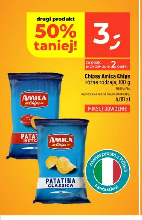 Chipsy Amica Chips Patatina Classica +1 wariant