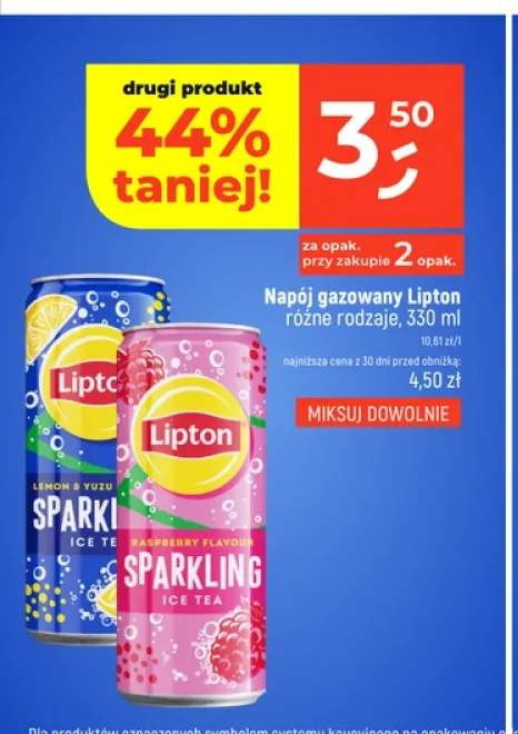 Napój gazowany Lipton Sparkling Ice Tea Lemon & Yuzu +1 wariant