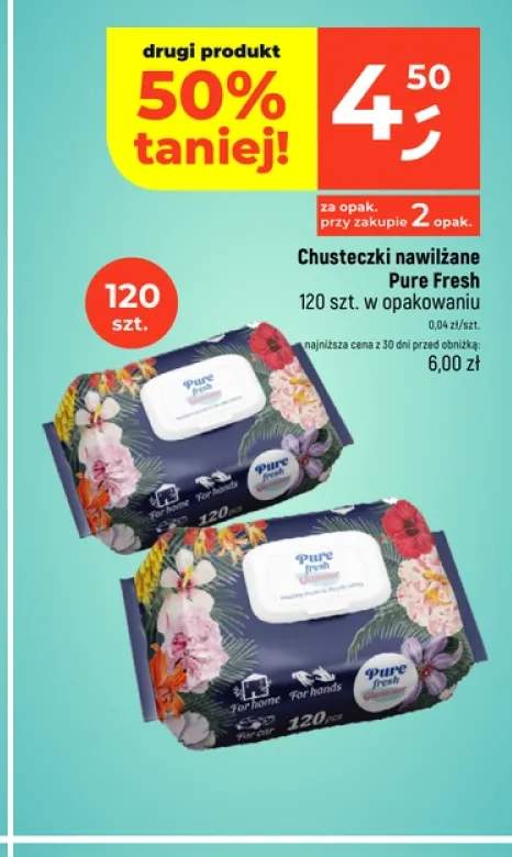 Chusteczki nawilżane Pure Fresh