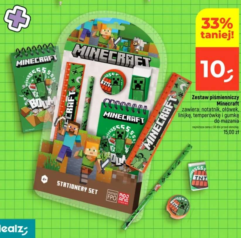 Zestaw piśmienniczy Minecraft