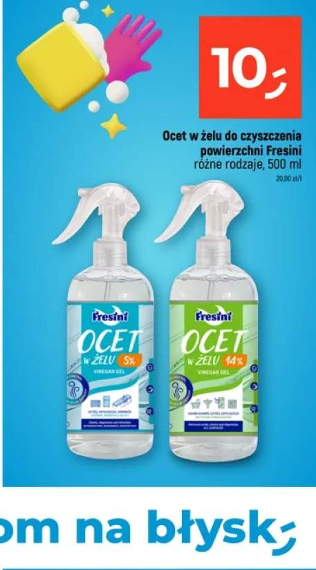 Ocet w żelu do czyszczenia powierzchni Fresini 14% +1 wariant