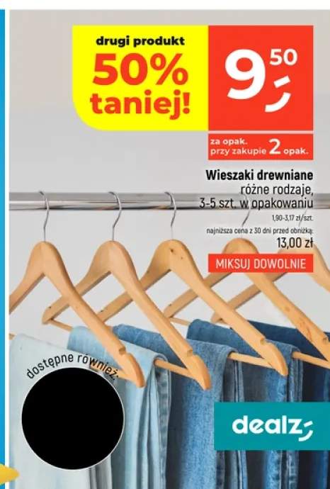 Wieszaki drewniane 3-5 szt.