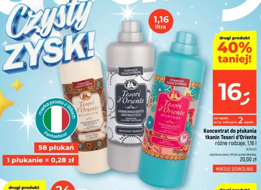 Koncentrat do płukania tkanin Tesori d'Oriente Byzantium +2 warianty