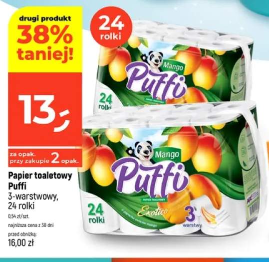 Papier toaletowy Puffi 3-warstwowy