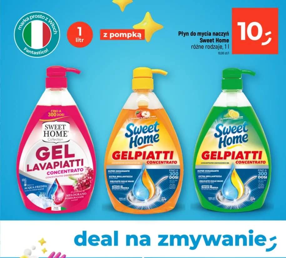 Płyn do mycia naczyń Sweet Home Melograno +2 warianty