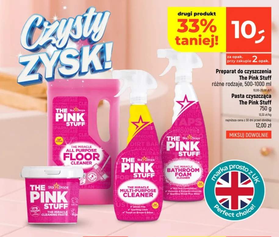 Preparat do czyszczenia The Pink Stuff +1 wariant