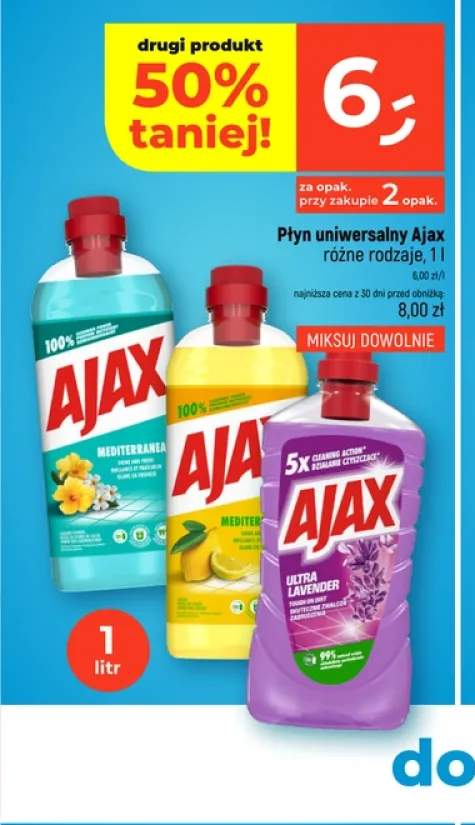 Płyn uniwersalny Ajax Mediterranea +2 warianty