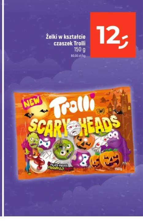 Żelki w kształcie czaszek Trolli