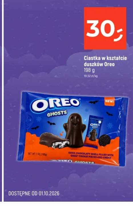 Ciastka w kształcie duszków Oreo