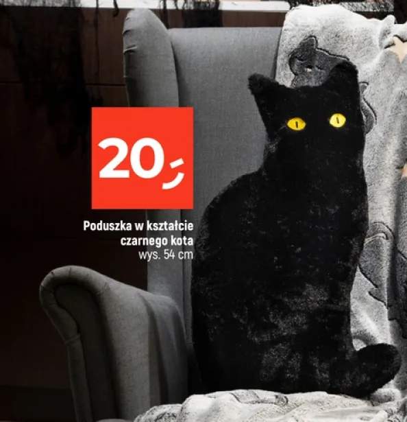 Poduszka w kształcie czarnego kota