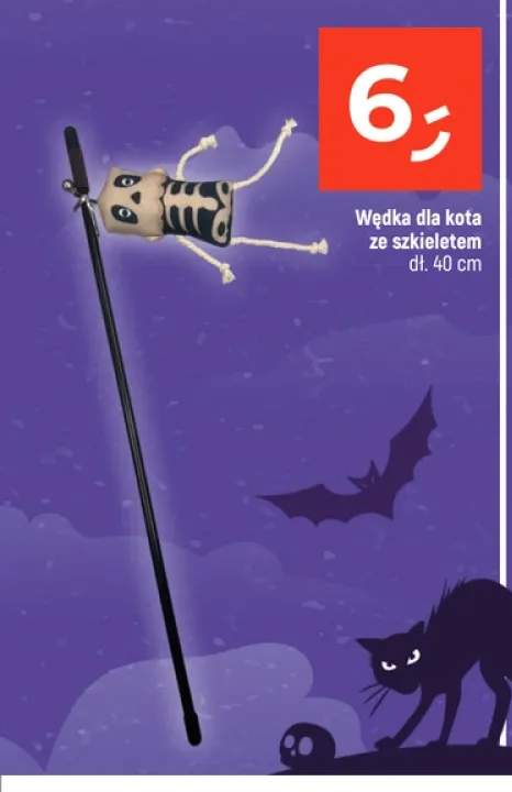 Wędka dla kota ze szkieletem dł. 40 cm