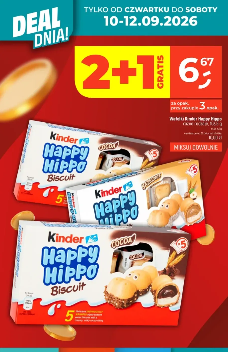 Wafelki Kinder Happy Hippo Cocoa