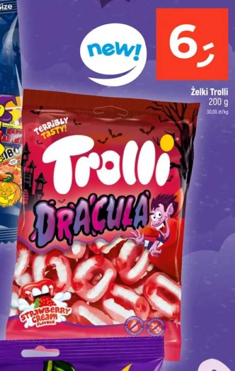 Żelki Trolli Dracula Strawberry Cream