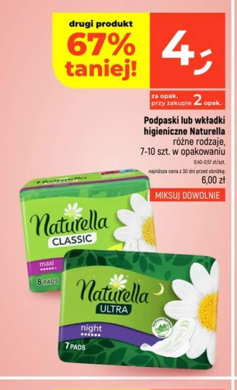 Podpaski higieniczne Naturella Classic Maxi +1 wariant