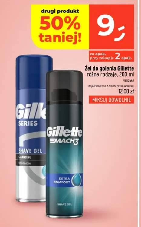 Żel do golenia Gillette Mach3 Extra Comfort +1 wariant