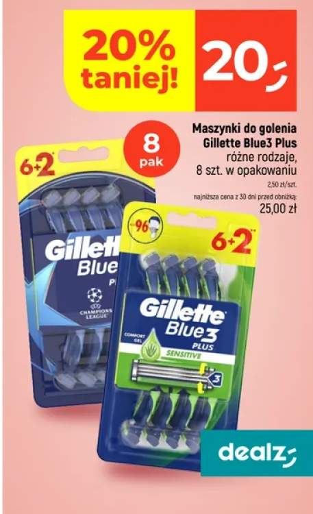 Maszynki do golenia Gillette Blue3 Plus Sensitive 8-pak