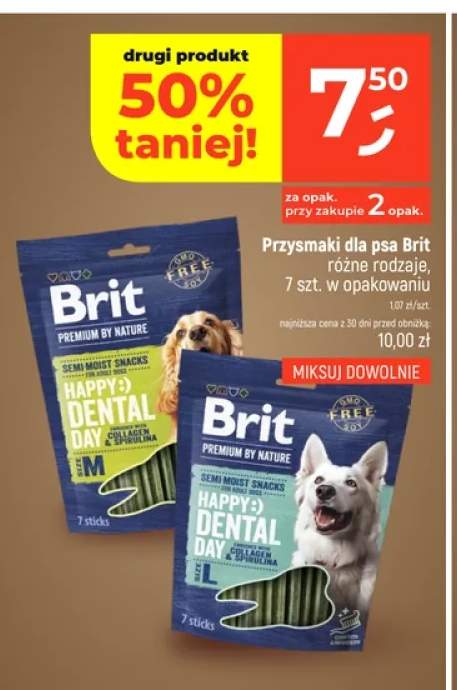 Przysmaki dla psa Brit Premium by Nature Happy Dental Day rozmiar M 7-pak