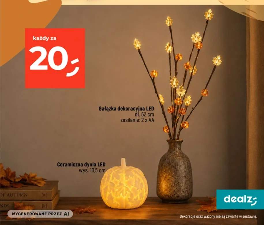Gałązka dekoracyjna LED dł. 62 cm +1 wariant