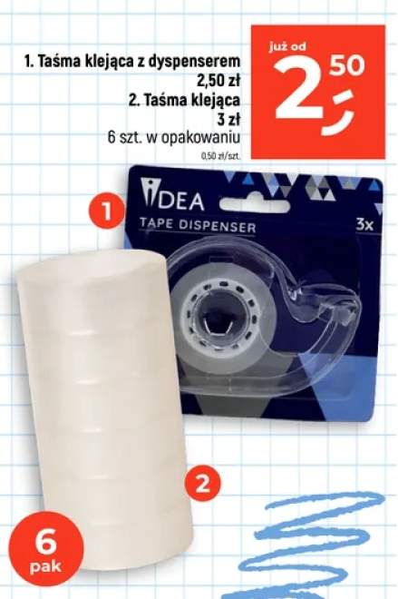 Taśma klejąca z dyspenserem Idea