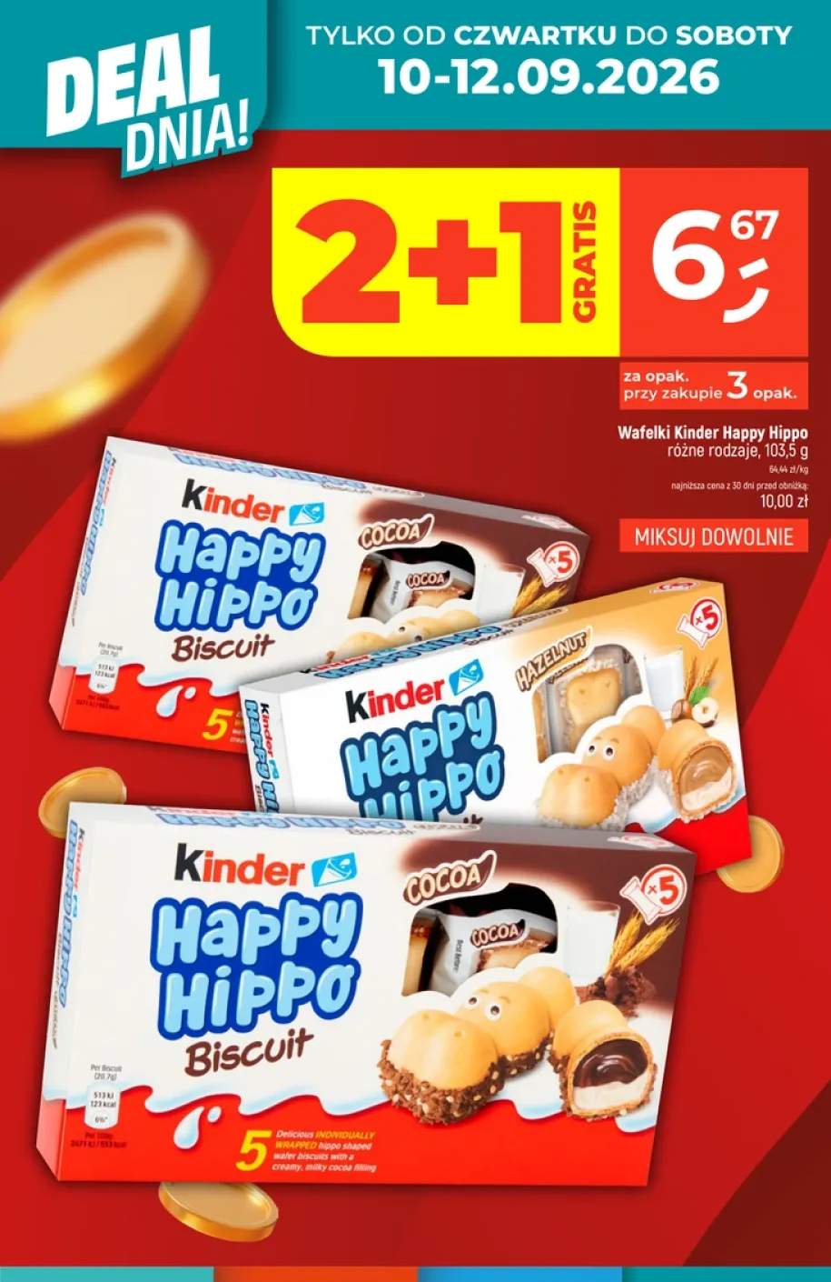Wafelki Kinder Happy Hippo Cocoa