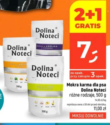 Mokra karma dla psa Dolina Noteci bogata w królika z żurawiną +2 warianty