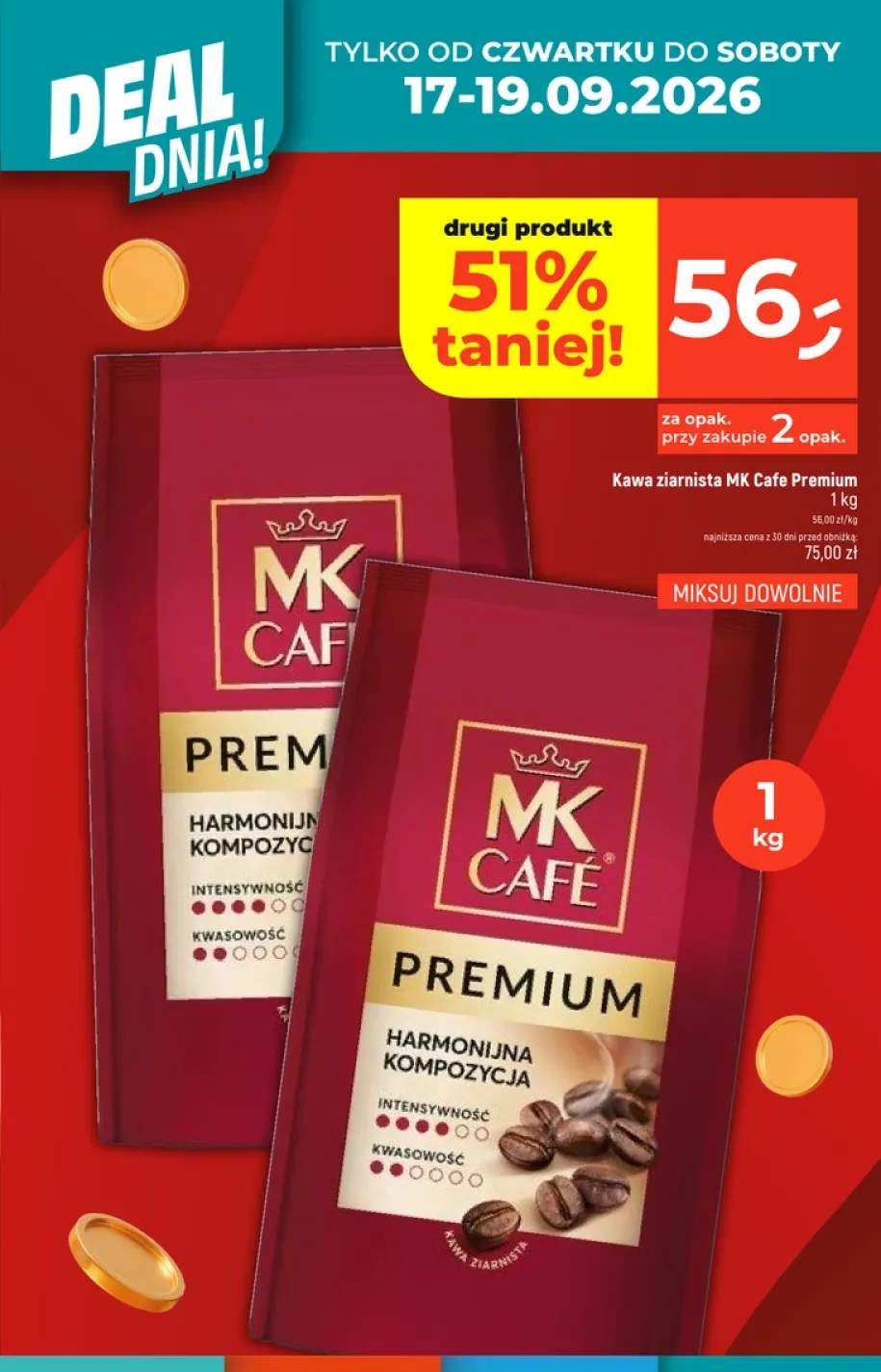 Kawa ziarnista MK Cafe Premium