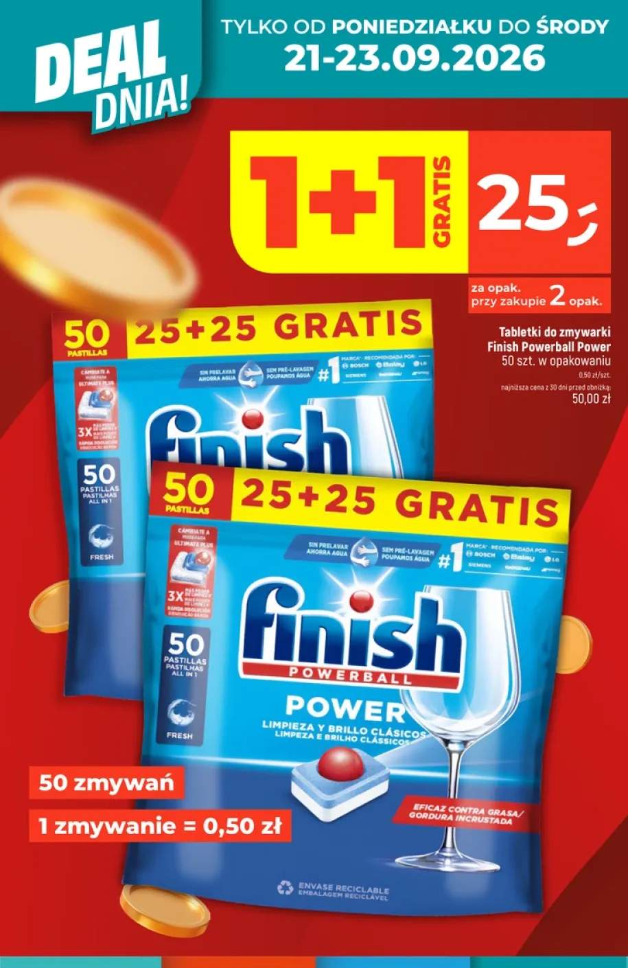 Tabletki do zmywarki Finish Powerball Power