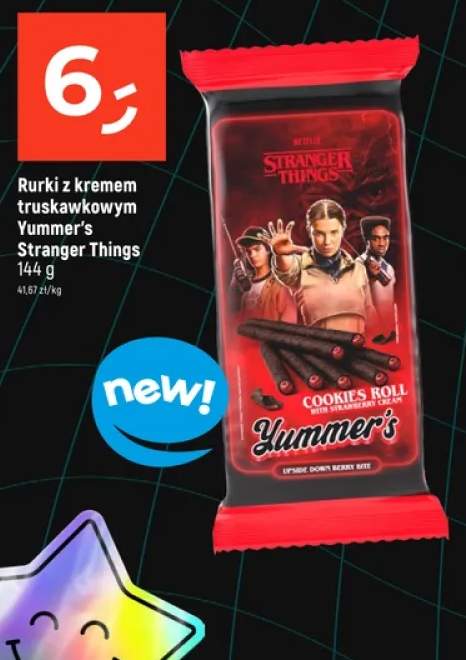 Rurki z kremem truskawkowym Yummer's Stranger Things