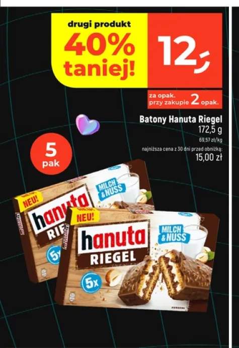 Batony Hanuta Riegel 5-pak