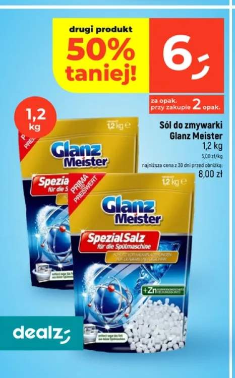 Sól do zmywarki Glanz Meister