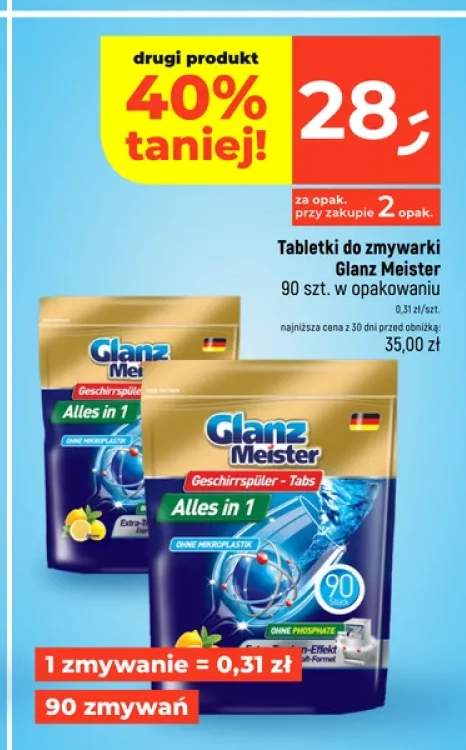 Tabletki do zmywarki Glanz Meister
