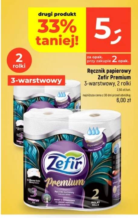 Ręcznik papierowy Zefir Premium 3-warstwowy 2-pak