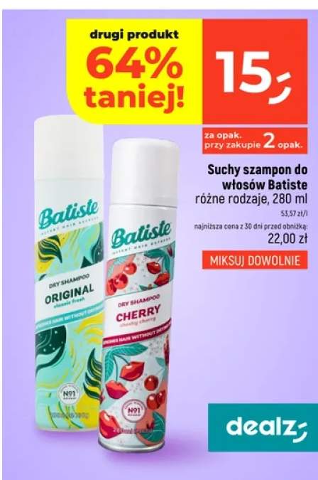 Suchy szampon do włosów Batiste