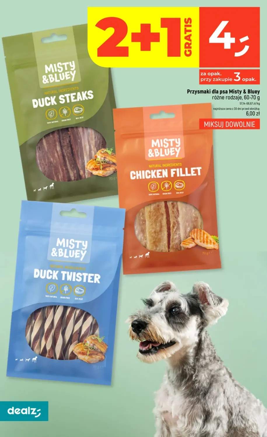 Przysmaki dla psa Misty & Bluey Duck Steaks +2 warianty