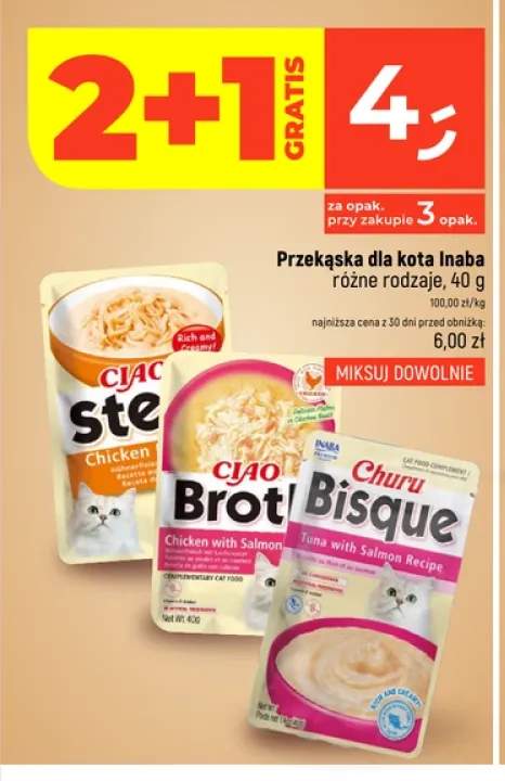 Przekąska dla kota Inaba Ciao Stew Chicken +2 warianty