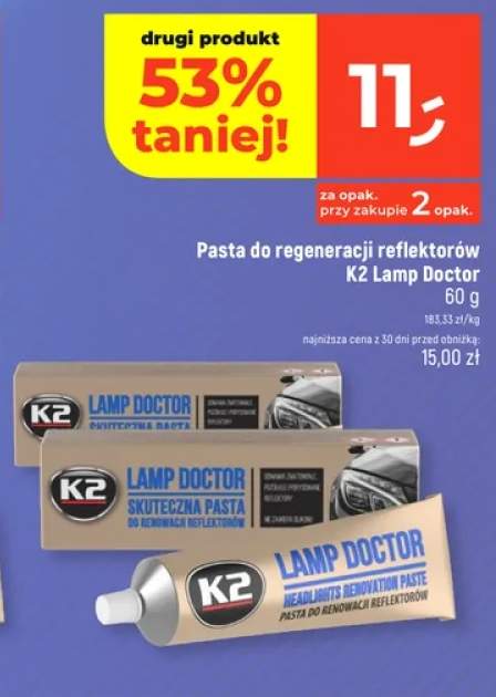 Pasta do regeneracji reflektorów K2 Lamp Doctor