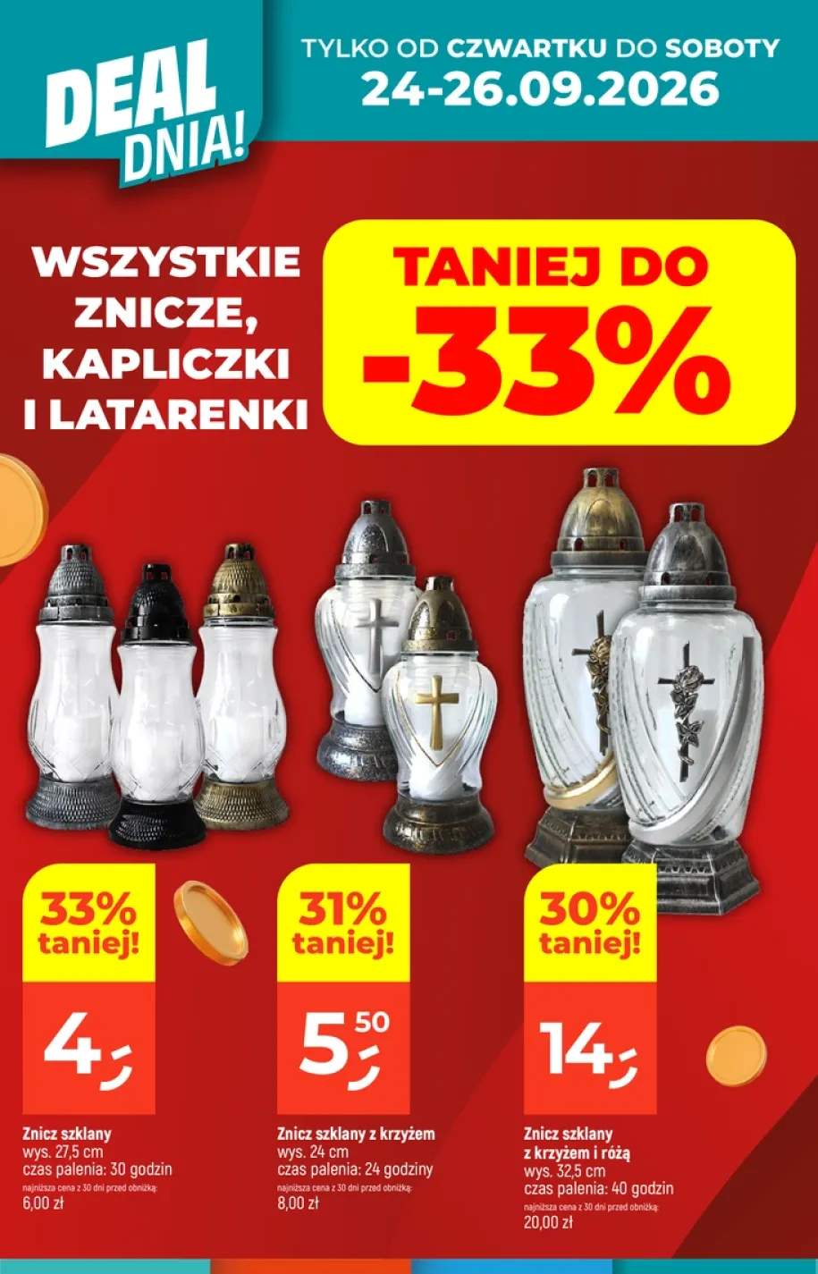 Znicze, kapliczki i latarenki +3 warianty