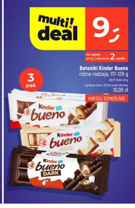 Batoniki Kinder Bueno 3-pak +2 warianty